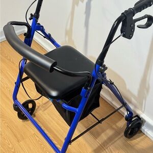 Blue and Black Mobility Walker